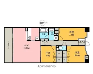 LASANTE東白壁【9階】の間取り