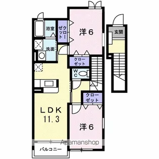 ティンバーハイツ【2階】の間取り
