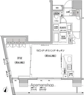 パークハビオ渋谷本町レジデンス【7階】の間取り