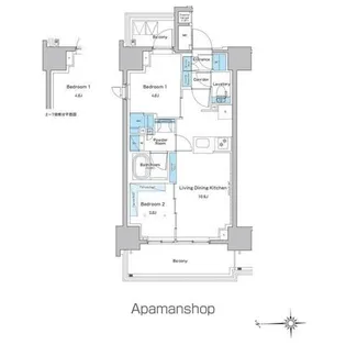 ルフォンプログレ門前仲町プレミア【10階】の間取り