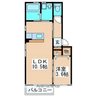 ボヌール【101号室号室】の間取り