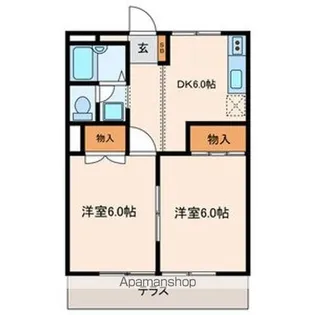 ハイツニュータマ【1階】の間取り