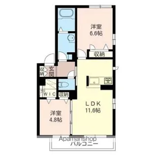 ブルックスターⅢ【102号室】の間取り