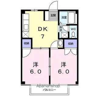 サンヒルナガヒロⅠ【2階】の間取り