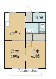 サンライフパラダイス A棟【205号室】の間取り