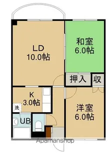 レジデンス川原【101号室】の間取り