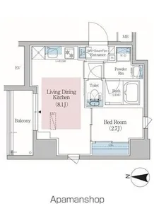 1LDKの間取り画像