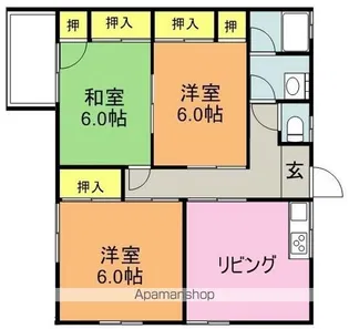 さつき荘【102号室】の間取り