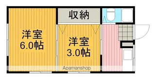 松山コーポ【1階】の間取り