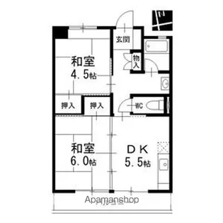 楠団地【5階】の間取り