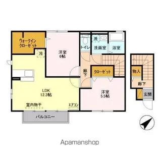 ポルテボヌール II【2階】の間取り