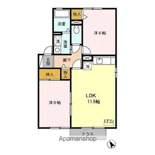 リヴィエール III【II101号室】の間取り
