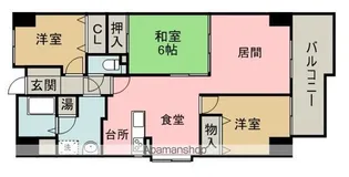 サーパス中須賀【9階】の間取り