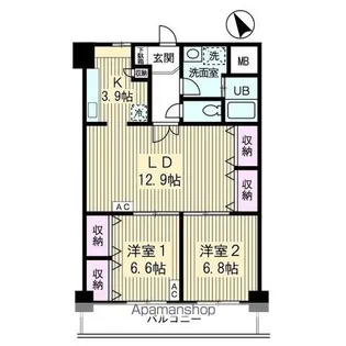 グランドフェニックス【10階】の間取り