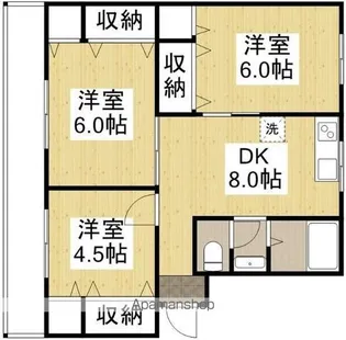オークヒル熊野Ⅰ【102号室】の間取り