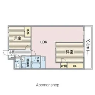 グレース貴船【105号室】の間取り