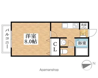 サン・FRIENDS秀舟【2階】の間取り