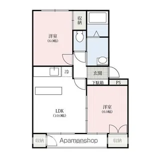 パルティールA【1階】の間取り