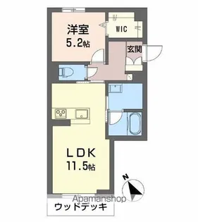 アンビエラ中川【1階】の間取り