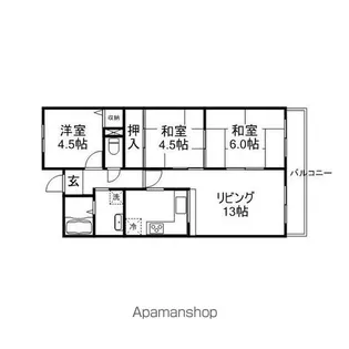 ふじとぴあ【606号室】の間取り