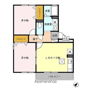 ヴェルドミール【1階】の間取り