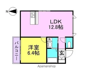 1LDKの間取り画像