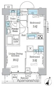 パークアクシス大塚サウスレジデンス【2階】の間取り