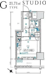 LEXE横濱関内【1007号室】の間取り