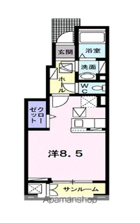 シャンド・フルール Y【1階】の間取り