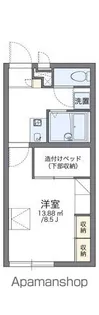 レオパレスかつらぎ【1階】の間取り