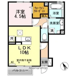 エレンシア風間 B【1階】の間取り