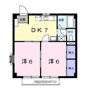メーゾン植木【2階】の間取り