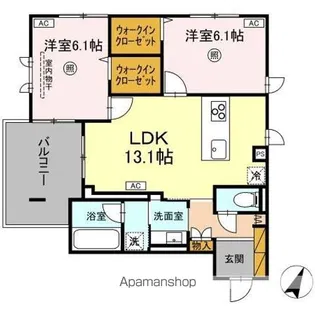アリストベルトーヤ【2階】の間取り