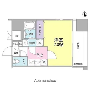 リバーレ東新宿【8階】の間取り