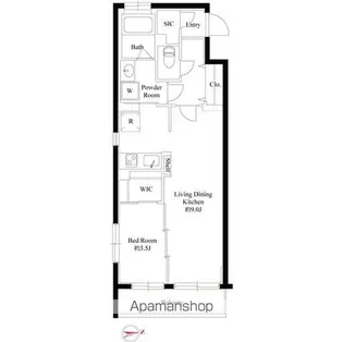 ハーモニーレジデンス新宿四谷【1階】の間取り