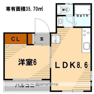 フルール潮田【3階】の間取り