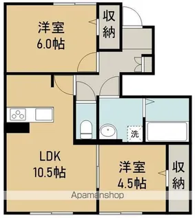 WIT新名取【101号室】の間取り