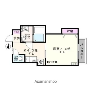 水野ガーデン【101号室】の間取り