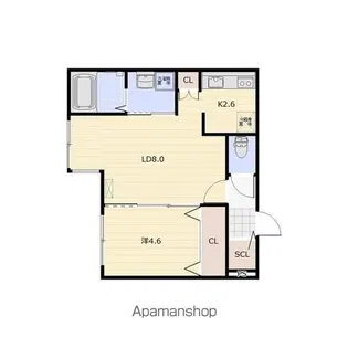 FIRST SET恵庭(ファースト セット)【203号室】の間取り