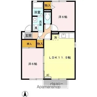 コアロードS III【2階】の間取り