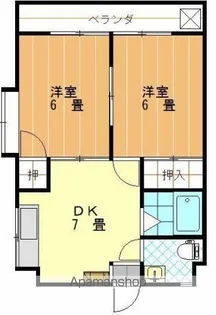 コスモリヴェール朝生田【2階】の間取り