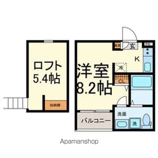 ROROつゆはし【103号室号室】の間取り