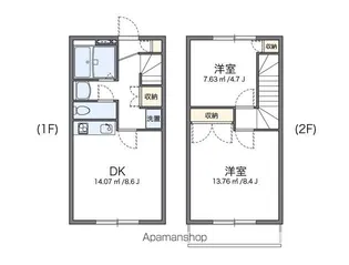レオパレスニューケルビン4【103号室】の間取り