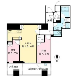 三田ガーデンヒルズ パークマンション棟【408号室号室】の間取り