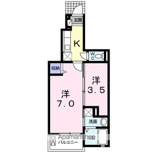 ポラリスⅤ【103号室】の間取り