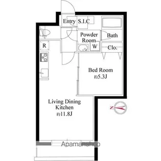 グランパセオ代々木上原Ⅱ【102号室】の間取り