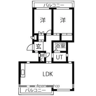 サンパークタウンよもぎ【2階】の間取り