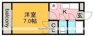 ワキタハイツ【2階】の間取り