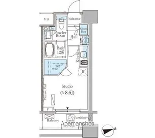 パークアクシス御茶ノ水ヒルトップ【12階】の間取り