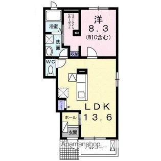 HJ レジデンスⅠ【1階】の間取り